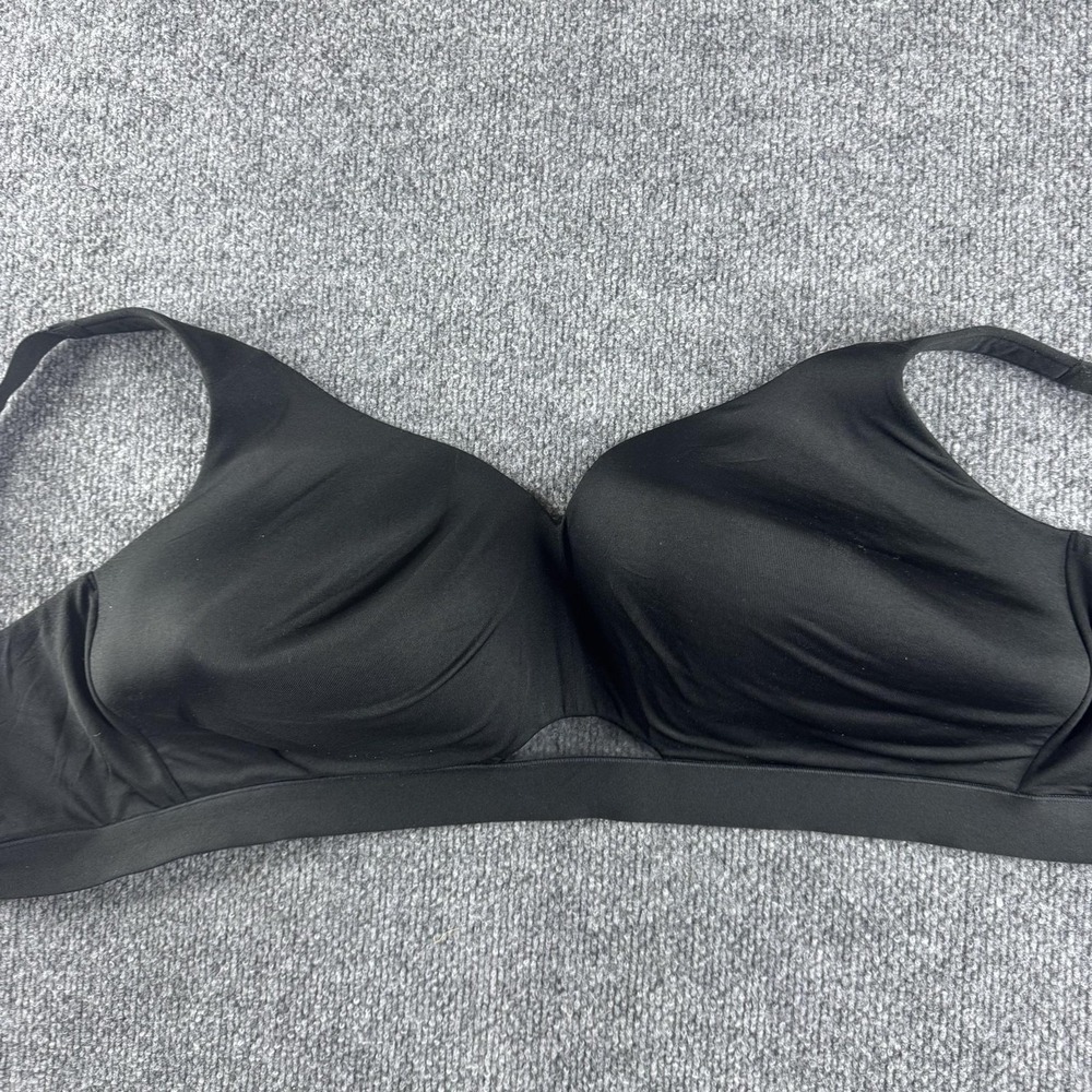 Cacique T-Shirt Bra Womens 48DDD Black Lightly Lined Wireless Knit Everyday
